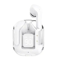 LS T6 ANC TWS Earphones | Bluetooth 5.3 Active Noise Cancelling 20H Battery Fast Charge LED Display Transparent Case