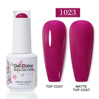 No-Wipe Top Coat & Sticky Base Coat UV Gel Polish — Long-Lasting, MSDS Certified, 15ml