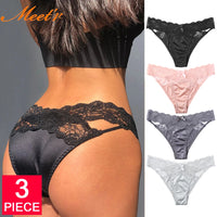 3-Pack Lace G-String Panties – Low-Rise, Breathable Hollow Lace | Women's Underwear Set
