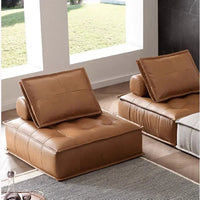 Nordic Luxury Modular Sectional Sofa - Designer Square Lazy Puffs