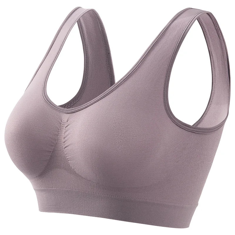 Women's Seamless Wireless Bralette – Breathable Crop Top Bra (S–5XL, 12 Colors)