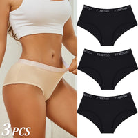 Set de 3 Panties de Algodón con Cinturón de Letras - Ropa Interior Sexy