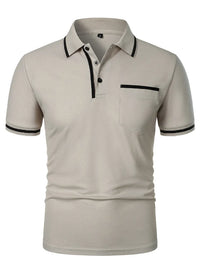 Men's Performance Polo Shirt — CoolMax Quick-Dry, Zipper Pocket & Breathable Mesh