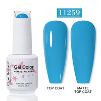 No-Wipe Top Coat & Sticky Base Coat UV Gel Polish — Long-Lasting, MSDS Certified, 15ml