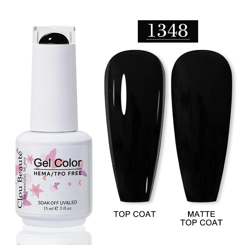 No-Wipe Top Coat & Sticky Base Coat UV Gel Polish — Long-Lasting, MSDS Certified, 15ml