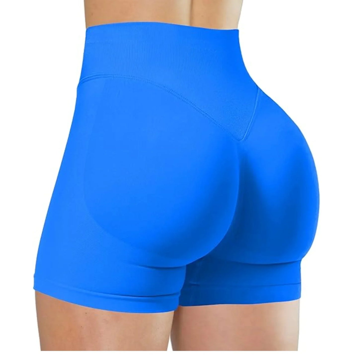Women's High-Waist Yoga Shorts - Seamless Athletic Running Tights