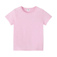 Kids Unisex 100% Cotton Short Sleeve T-Shirt | Solid Colors | Ages 2–12