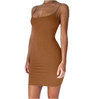 Women's Bodycon Mini Dress – Spaghetti Strap Sleeveless | Summer Club & Party Dress XS–XXXL