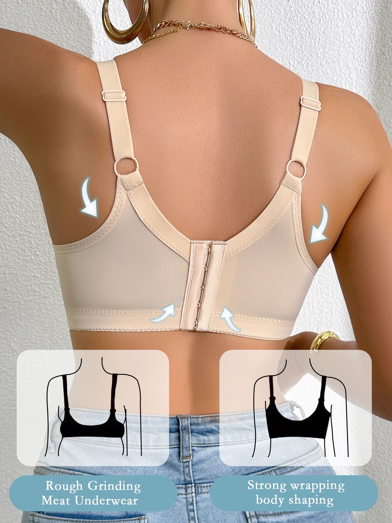 Sostén Sexy con Encaje y Push Up - Copas A B C D - Tallas 70-90