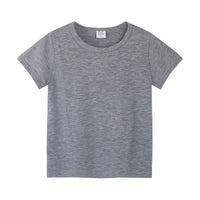 Kids Unisex 100% Cotton Short Sleeve T-Shirt | Solid Colors | Ages 2–12