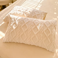 Velvet Geometric Pillowcase 48x74cm | 500TC Soft Twill Pillow Cover