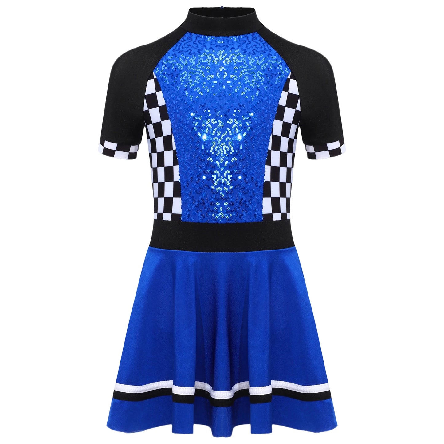 Girls Racing Queen Costume Dress - Sequin Tutu Halloween Outfit