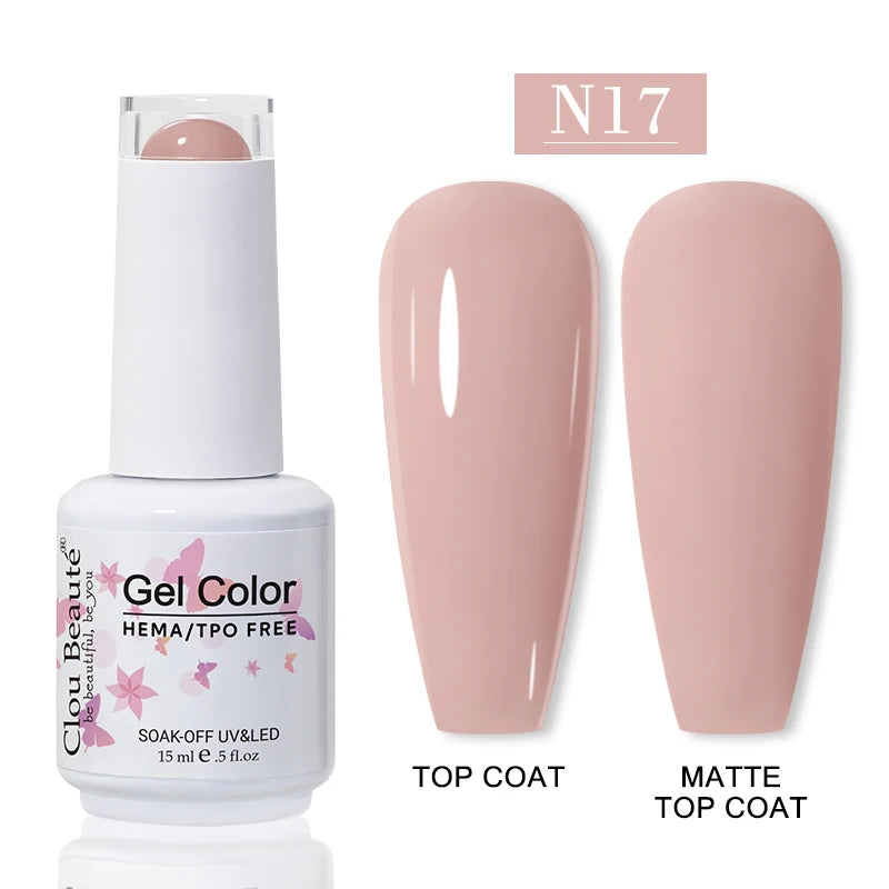 No-Wipe Top Coat & Sticky Base Coat UV Gel Polish — Long-Lasting, MSDS Certified, 15ml