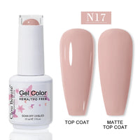 No-Wipe Top Coat & Sticky Base Coat UV Gel Polish — Long-Lasting, MSDS Certified, 15ml