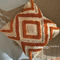 Bohemian Embroidered Pillow Cover - Geometric Tassel Cushion Case