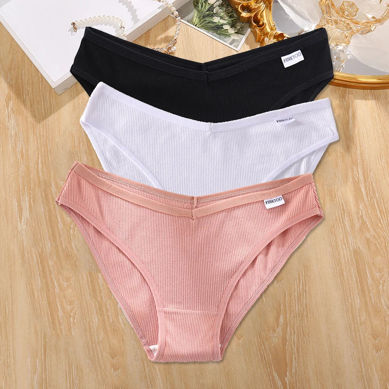 Set de 3 Panties de Algodón - Ropa Interior Tallas Plus M-4XL