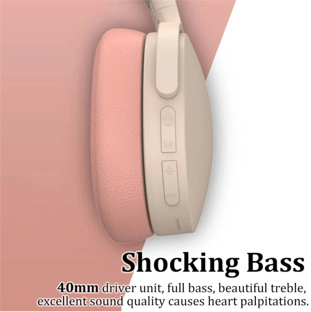 Bluetooth-compatible Headset In-Ear Stereo Hifi Subwoofer Gaming Headphones TF/AUX Music Player With Microphone