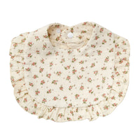 Flower Print Baby Bibs Adjustable Snap Saliva Towel Ruffled Edge Muslin Cotton Burp Cloths Rainbow A Grade Girls Feeding Scarf