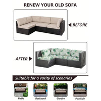 Tropical Print Waterproof Sofa Cushion Covers – Non-Slip Furniture Protectors
