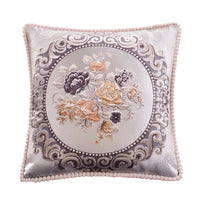 European Jacquard Floral Cushion Cover 48x48cm | Classic Sofa & Chair Pillow Case