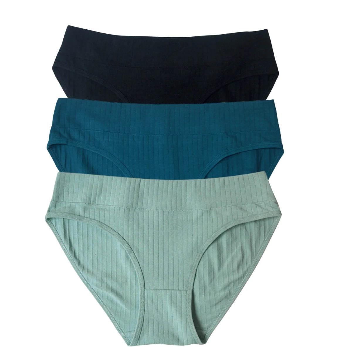 Set de 3 Panties de Algodón - Ropa Interior de Talle Bajo M-XL