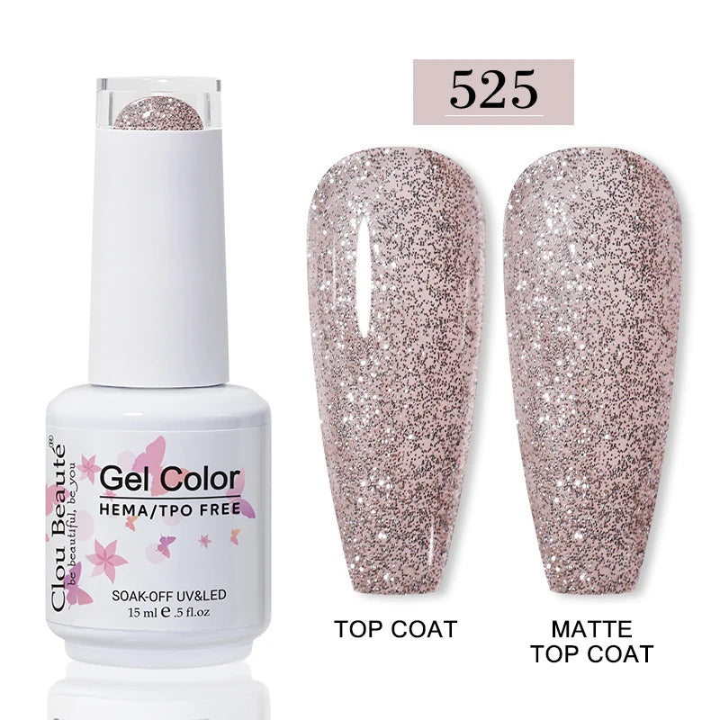 No-Wipe Top Coat & Sticky Base Coat UV Gel Polish — Long-Lasting, MSDS Certified, 15ml