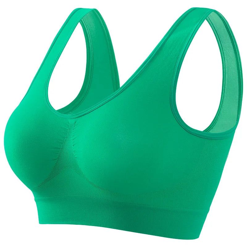 Women's Seamless Wireless Bralette – Breathable Crop Top Bra (S–5XL, 12 Colors)