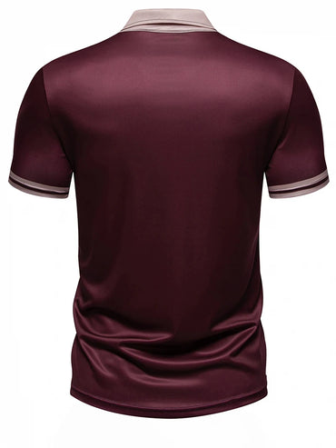 Men's Casual Summer Polo Shirt — Anti-Pilling, Breathable Knit, Machine Washable