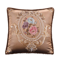 European Jacquard Floral Cushion Cover 48x48cm | Classic Sofa & Chair Pillow Case
