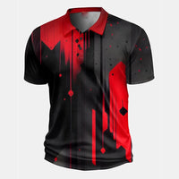 Men's 3D Print Short Sleeve Polo Shirt — Streetwear, Casual & Cool