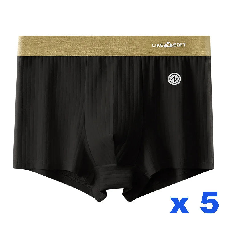 Men's Striped Boxer Shorts 5-Pack | Comfortable Knit Underwear