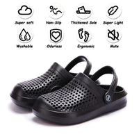 Women's Breathable EVA Flat Sandals | Hollow Out Non-Slip Beach Clogs | US 5–10.5