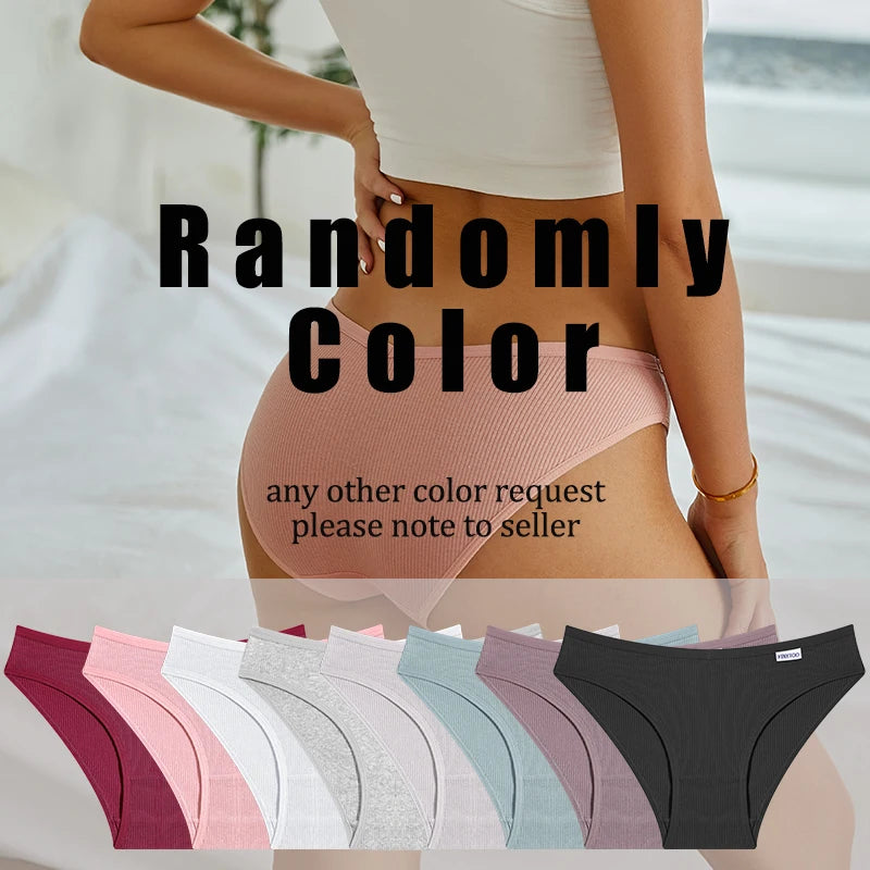 Set de 3 Panties de Algodón con Rayas - Ropa Interior Sexy de Talle Bajo