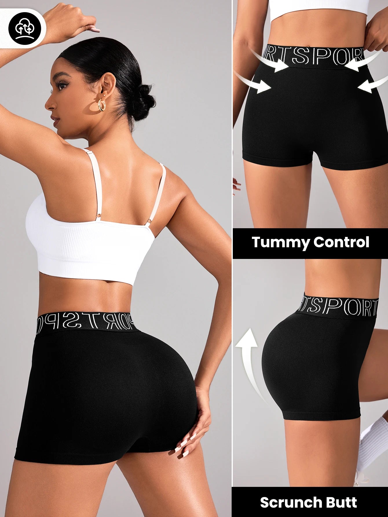 Shorts Deportivos Mujer Cintura Alta - Yoga Fitness Sin Costuras