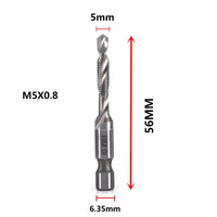 HSS Titanium Metric Tap Drill Bits Set | M3–M10 Thread Taps