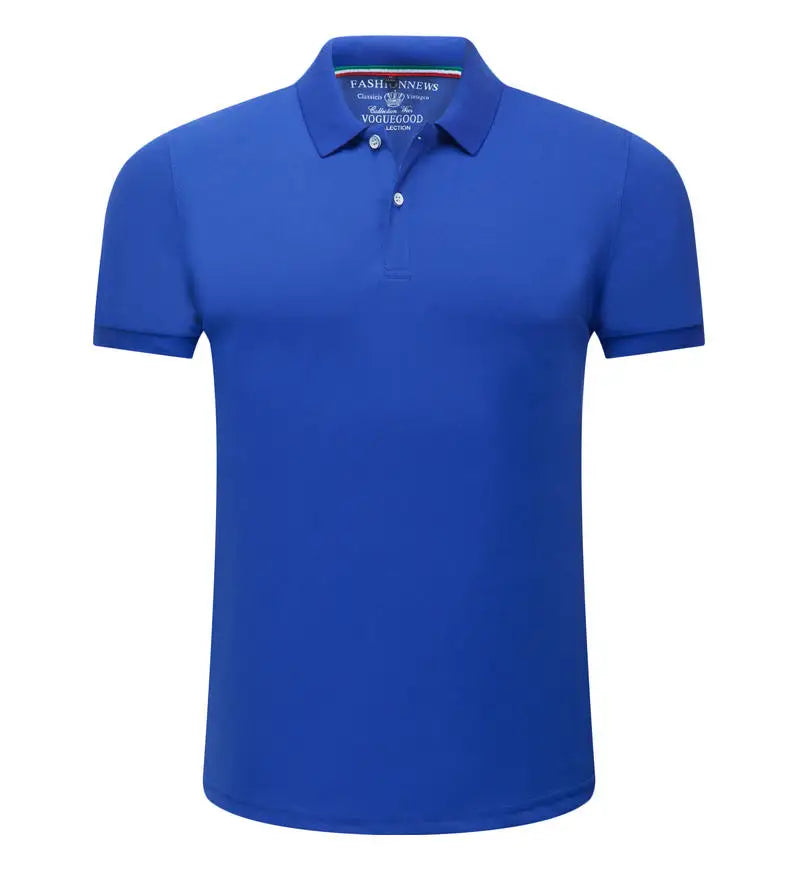 Men's Short Sleeve Polo Shirt — Breathable, Solid Color, Smart Casual Fit