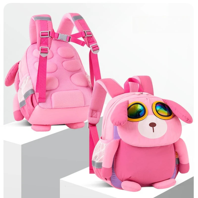 3D Cartoon Dog Backpack - Ultra Lightweight Kids School Bag for Kindergarten