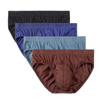 Men’s 100% Cotton Briefs – 4-Pack | Plus Size XL–5XL Breathable Underwear