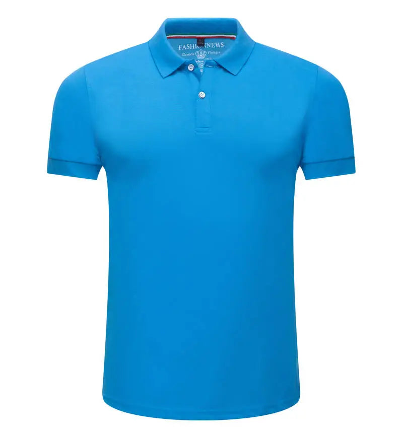 Men's Short Sleeve Polo Shirt — Breathable, Solid Color, Smart Casual Fit