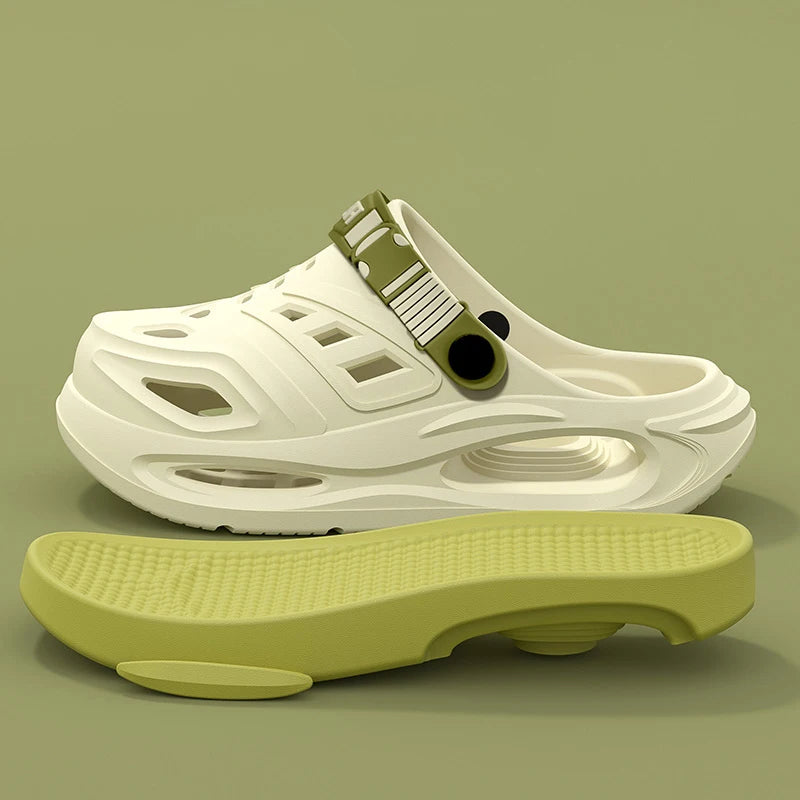 Smile Platform Slides - Thick Sole Cushioned Sandals with Removable Insoles