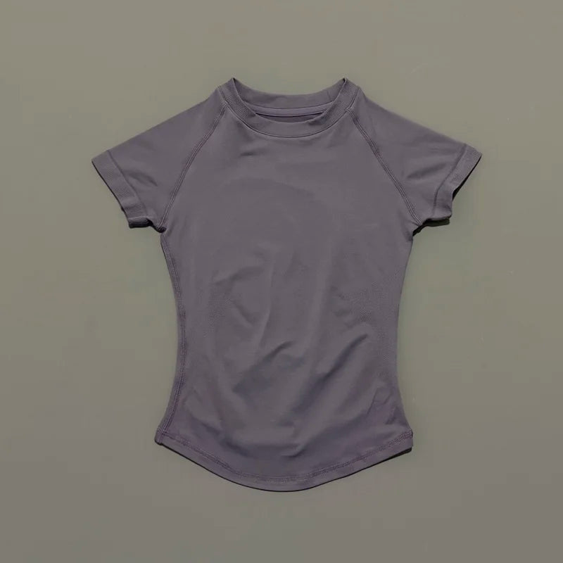 Women's Quick-Dry Sport T-Shirt – Short Sleeve Breathable Top for Yoga, Gym & Running | Slim Fit Activewear