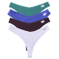 Set de 4 Panties de Algodón Talle V - Tanga G-String FINETOO