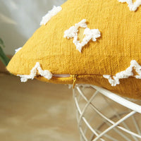 Cut Flower Embroidered Lumbar Cushion Cover 30x50cm | 100% Cotton Jacquard Pillow Case