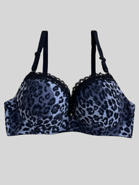 Sostén Push Up Diana Rose Estampado Leopardo - Bra con Aro Copa B para Mujer