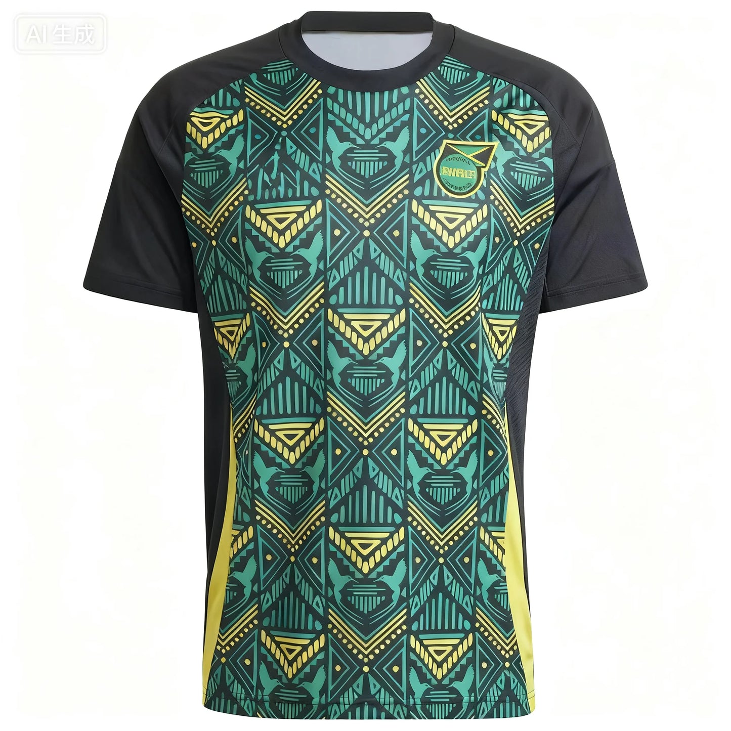 New Summer Men's New Jamaica Football T Shirt Outdoor Sport Loose Quick Dry Short Sleeve Training Casual Fitness Clothing Top