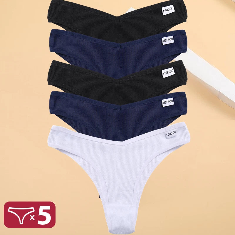 Set de 5 Panties de Algodón Hipoalergénico para Mujer