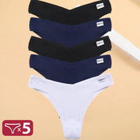 Set de 5 Panties de Algodón Hipoalergénico para Mujer