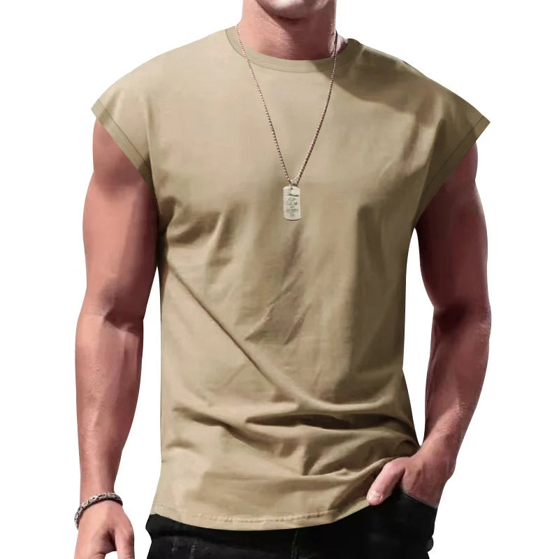 Men's Loose Sleeveless Tank Top – Breathable Casual Vest | Round Neck | Summer Sport & Streetwear