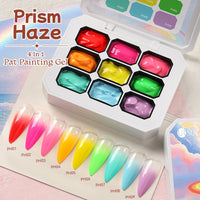 9-Color Gradient Gel Nail Art Set – 4-in-1 UV/LED Gel | Stamping, Painting & Ombre | DIY & Pro