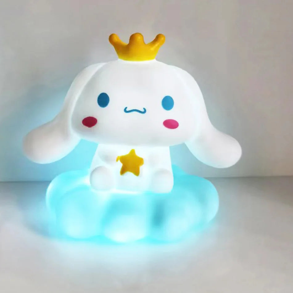 Lámpara de Mesa Sanrio - Luz Nocturna de Kuromi, Cinnamoroll y Pochacco Estilo Japonés